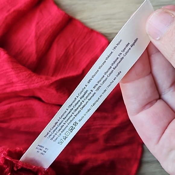 Free People Red Adella Cami XS - Picture 9 of 9